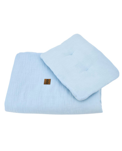 Muszlin kiságy készlet BLUE Muszlin kiságy készlet BLUE
