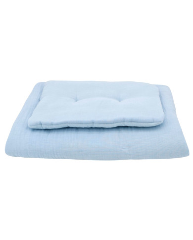 Musselin-Set für Beistellbettchen BLUE Musselin-Set für Beistellbettchen BLUE