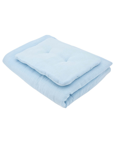 Muszlin kiságy készlet BLUE Muszlin kiságy készlet BLUE