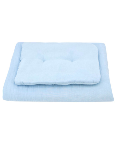 Musselin-Set für Beistellbettchen BLUE Musselin-Set für Beistellbettchen BLUE