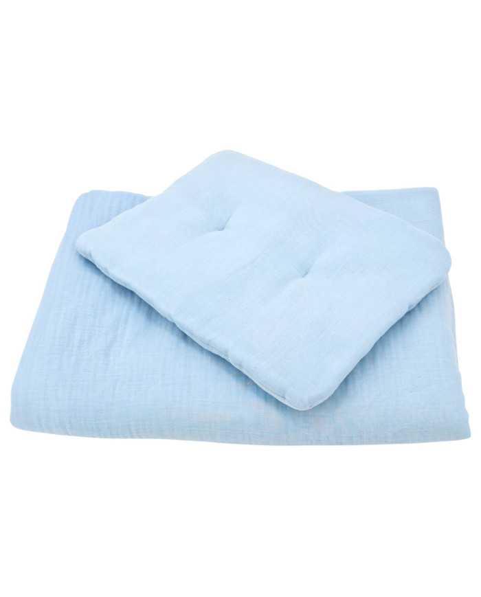 Parure de lit en mousseline BLUE Parure de lit en mousseline BLUE