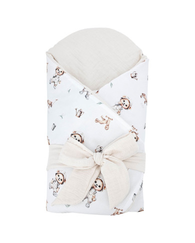 Cocons pour bébé en coton et mousseline GARDENER BEAR Cocons pour bébé en coton et mousseline GARDENER BEAR