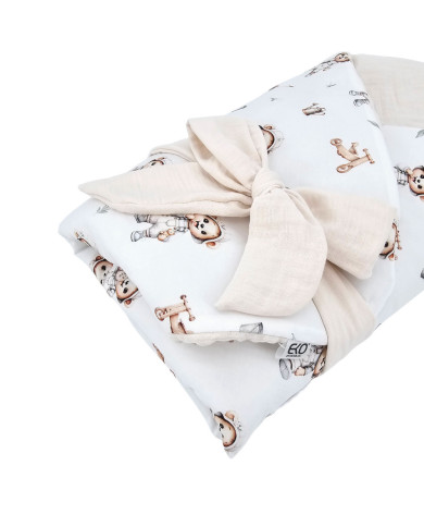 Cocons pour bébé en coton et mousseline GARDENER BEAR Cocons pour bébé en coton et mousseline GARDENER BEAR