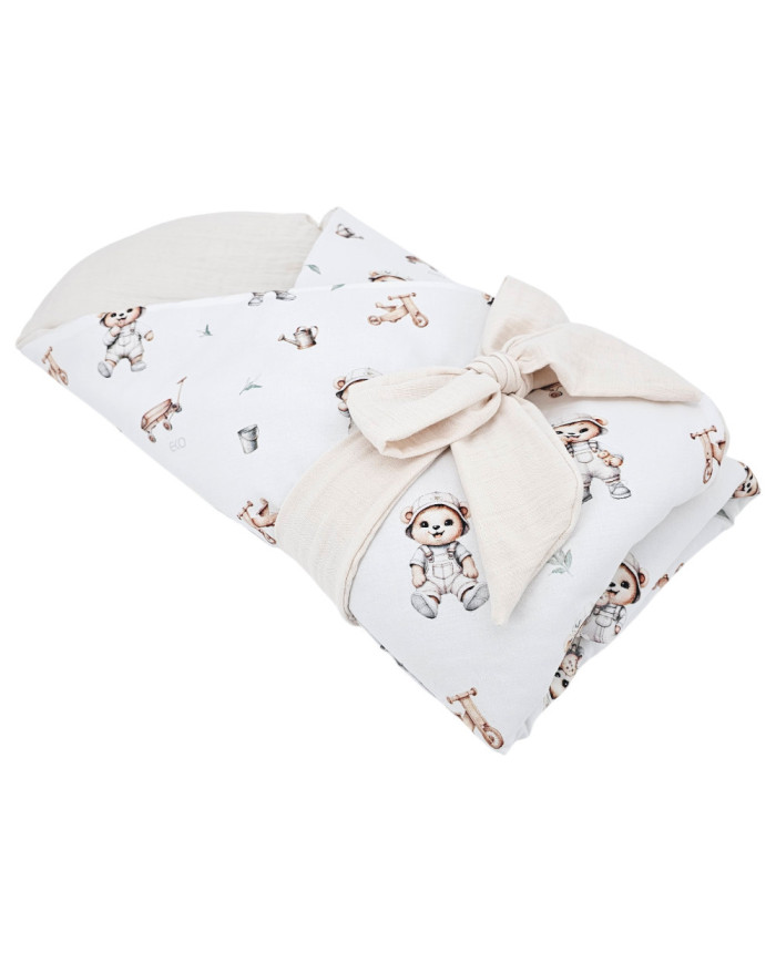 Printani Pamučni+muslin Baby Wrap sa kokosovim umetkom GARDENER BEAR Printani Pamučni+muslin Baby Wrap sa kokosovim umetkom GARDENER BEAR