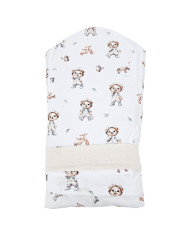 Printed Cotton+Muslin Swaddle Blanket with Coconut GARDENER BEAR Printed Cotton+Muslin Swaddle Blanket with Coconut GARDENER BEAR