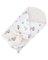 Printani Pamučni+muslin Baby Wrap sa kokosovim umetkom GARDENER BEAR Printani Pamučni+muslin Baby Wrap sa kokosovim umetkom GARDENER BEAR