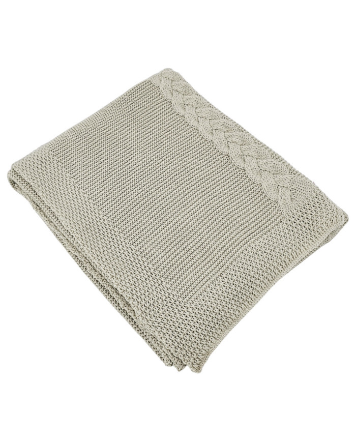 Gestrickte Decke BEIGE Gestrickte Decke BEIGE