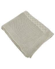Couverture tricotée BEIGE