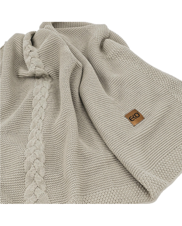 Gestrickte Decke BEIGE Gestrickte Decke BEIGE