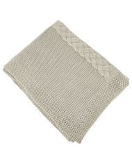 Couverture tricotée BEIGE