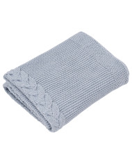 Knitted Blanket BLUE