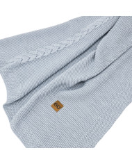 Knitted Blanket BLUE