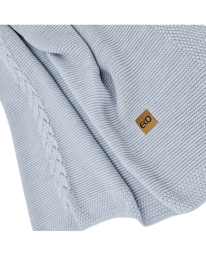 Knitted Blanket BLUE