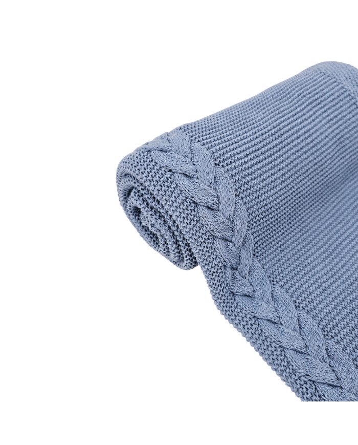 Couverture tricotée JEANS Couverture tricotée JEANS