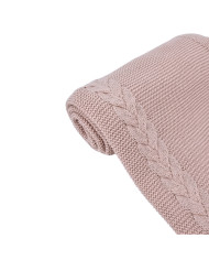 Couverture tricotée ROSE PINK Couverture tricotée ROSE PINK
