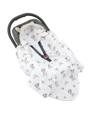 Baby Car Seat Sleeping Bag VELVET 3 and 5-point belts GARDENER BEAR Baby Car Seat Sleeping Bag VELVET 3 and 5-point belts GARDENER BEAR