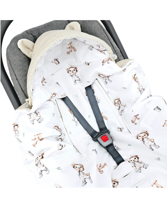 Schlafsack für den Kindersitz VELVET 3- und 5-Punkt-Gurte GARDENER BEAR Schlafsack für den Kindersitz VELVET 3- und 5-Punkt-Gurte GARDENER BEAR