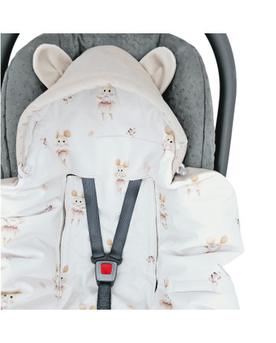 Hálózsák a VELVET autósülés 3 pontos és 5 pontos biztonsági övéhez BALLERINA MOUSE Hálózsák a VELVET autósülés 3 pontos és 5 pontos biztonsági övéhez BALLERINA MOUSE