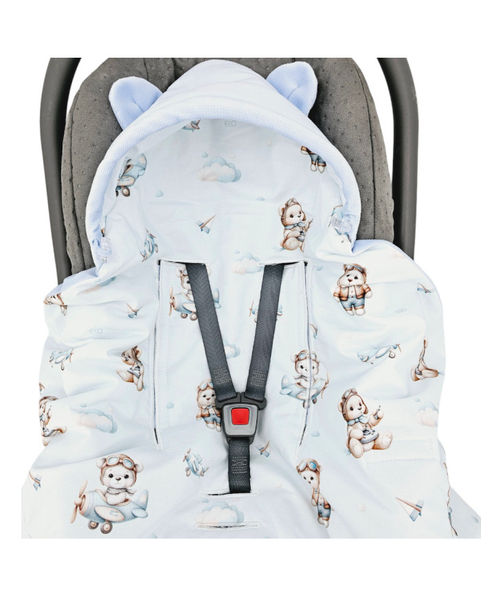 Hálózsák a VELVET autósülés 3 pontos és 5 pontos biztonsági övéhez PILOT BEAR Hálózsák a VELVET autósülés 3 pontos és 5 pontos biztonsági övéhez PILOT BEAR