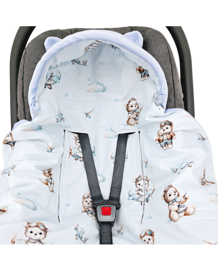 Hálózsák a VELVET autósülés 3 pontos és 5 pontos biztonsági övéhez PILOT BEAR Hálózsák a VELVET autósülés 3 pontos és 5 pontos biztonsági övéhez PILOT BEAR