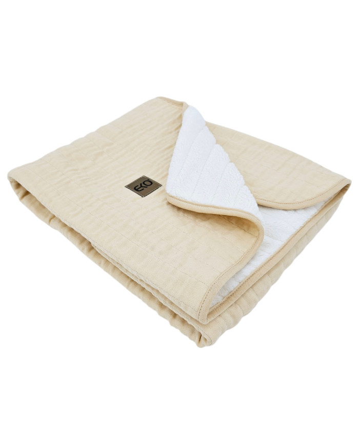 Fur Quilted Muslin Blanket LATTE Fur Quilted Muslin Blanket LATTE