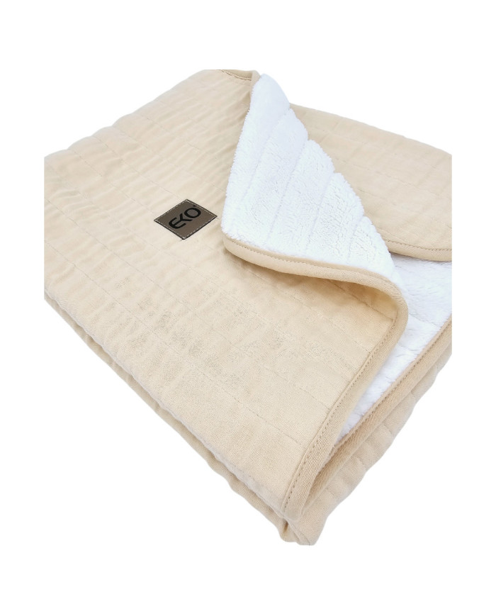 Fur Quilted Muslin Blanket LATTE Fur Quilted Muslin Blanket LATTE