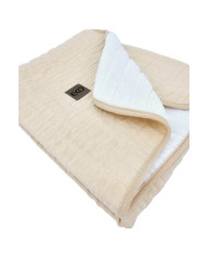 Fur Quilted Muslin Blanket LATTE Fur Quilted Muslin Blanket LATTE