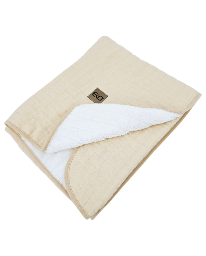Fur Quilted Muslin Blanket LATTE Fur Quilted Muslin Blanket LATTE