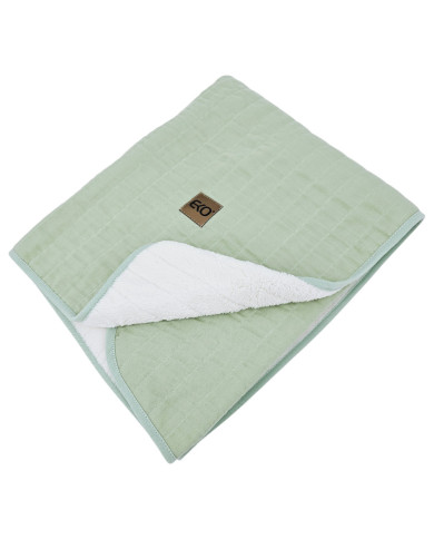 Fur Quilted Muslin Blanket MINT Fur Quilted Muslin Blanket MINT