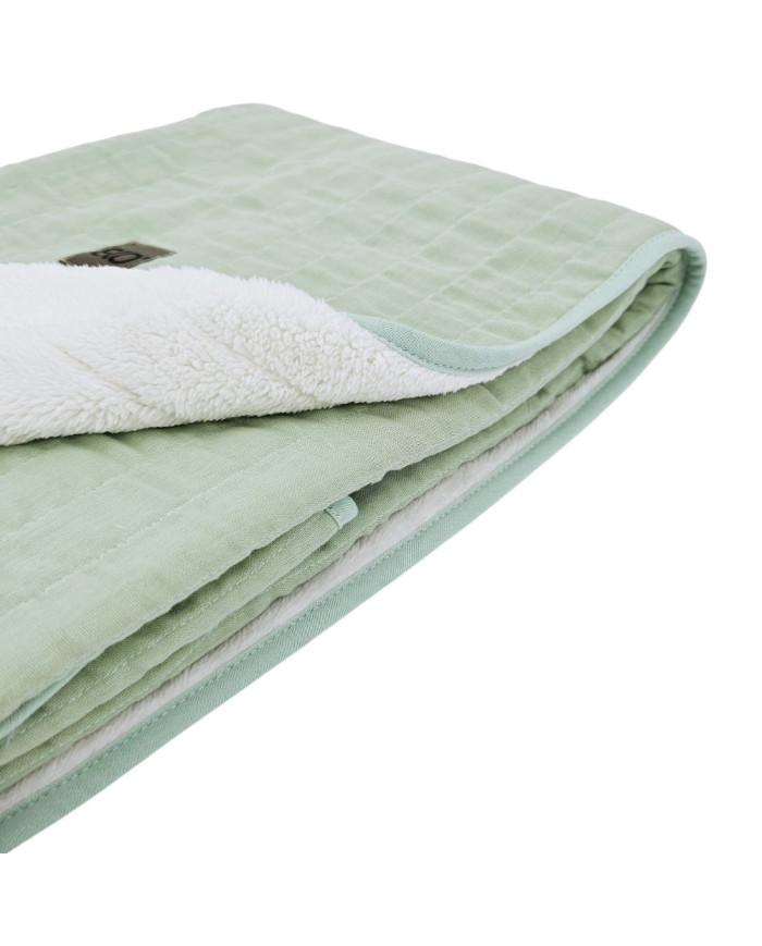 Pelz Steppdecke aus Musselin MINT Pelz Steppdecke aus Musselin MINT