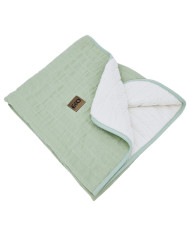 Fur Quilted Muslin Blanket MINT Fur Quilted Muslin Blanket MINT