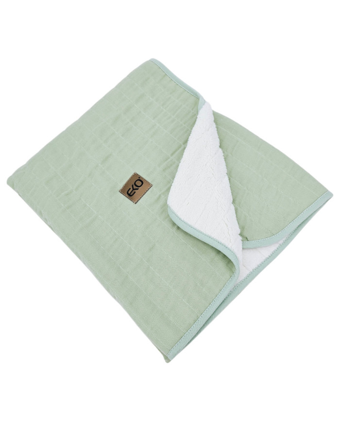 Pelz Steppdecke aus Musselin MINT Pelz Steppdecke aus Musselin MINT
