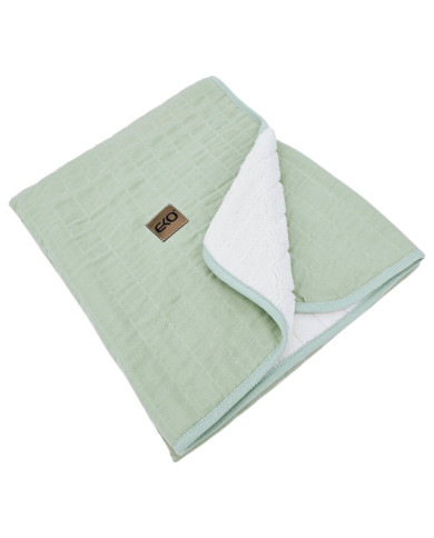 Fur Quilted Muslin Blanket MINT Fur Quilted Muslin Blanket MINT