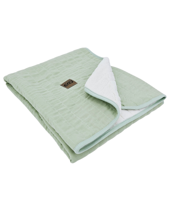 Couverture en mousseline matelassée de fourrure MINT Couverture en mousseline matelassée de fourrure MINT