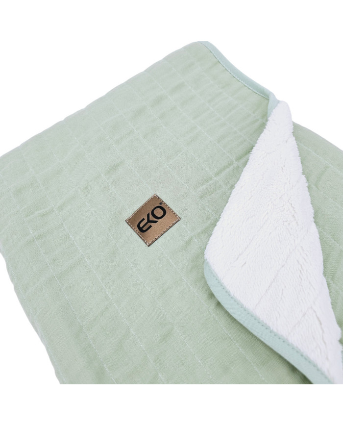 Pelz Steppdecke aus Musselin MINT Pelz Steppdecke aus Musselin MINT