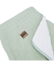 Fur Quilted Muslin Blanket MINT Fur Quilted Muslin Blanket MINT