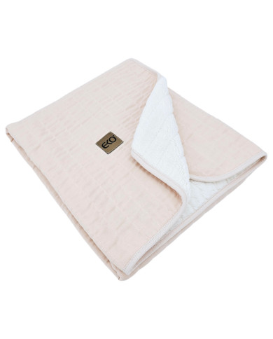 Fur Quilted Muslin Blanket ROSE PINK Fur Quilted Muslin Blanket ROSE PINK