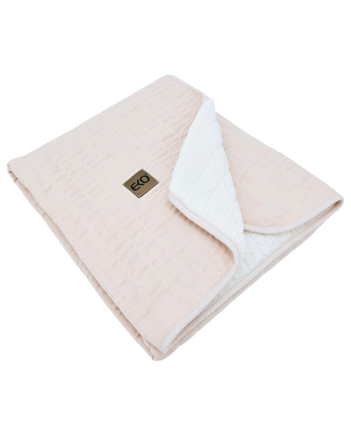 Fur Quilted Muslin Blanket ROSE PINK Fur Quilted Muslin Blanket ROSE PINK