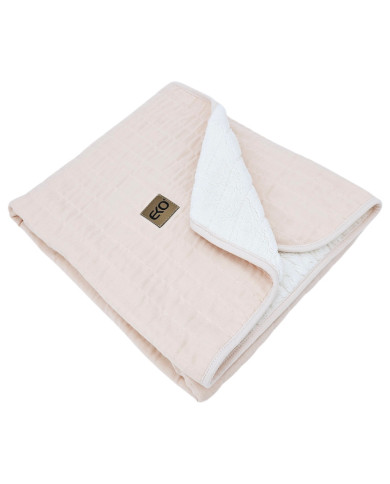Fur Quilted Muslin Blanket ROSE PINK Fur Quilted Muslin Blanket ROSE PINK