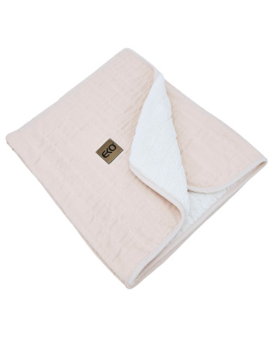 Fur Quilted Muslin Blanket ROSE PINK Fur Quilted Muslin Blanket ROSE PINK