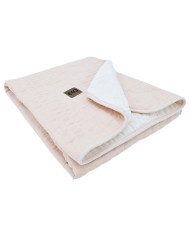 Fur Quilted Muslin Blanket ROSE PINK Fur Quilted Muslin Blanket ROSE PINK