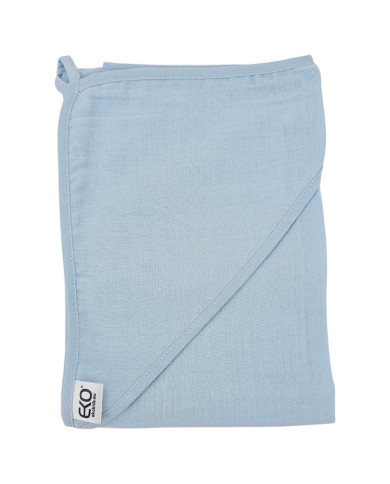 Muslin Ručnik sa Kapuljačom BLUE Muslin Ručnik sa Kapuljačom BLUE