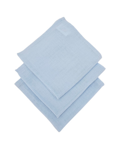 Pieluszki Muślinowe 30x30cm 3szt. BŁĘKIT Pieluszki Muślinowe 30x30cm 3szt. BŁĘKIT