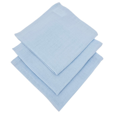 Muslin Windeln 30x30cm 3Stk. BLUE