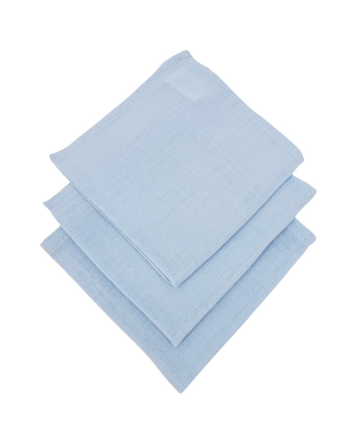 Plenky Muslin 30x30cm 3ks. BLUE