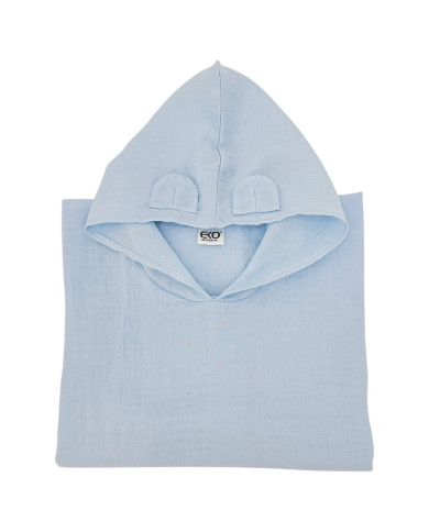 Muślinowe Ponczo BŁĘKIT Muślinowe Ponczo BŁĘKIT