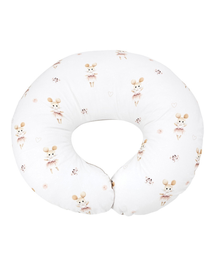 Zamatový croissant na dojčenie BALLERINA MOUSE Zamatový croissant na dojčenie BALLERINA MOUSE