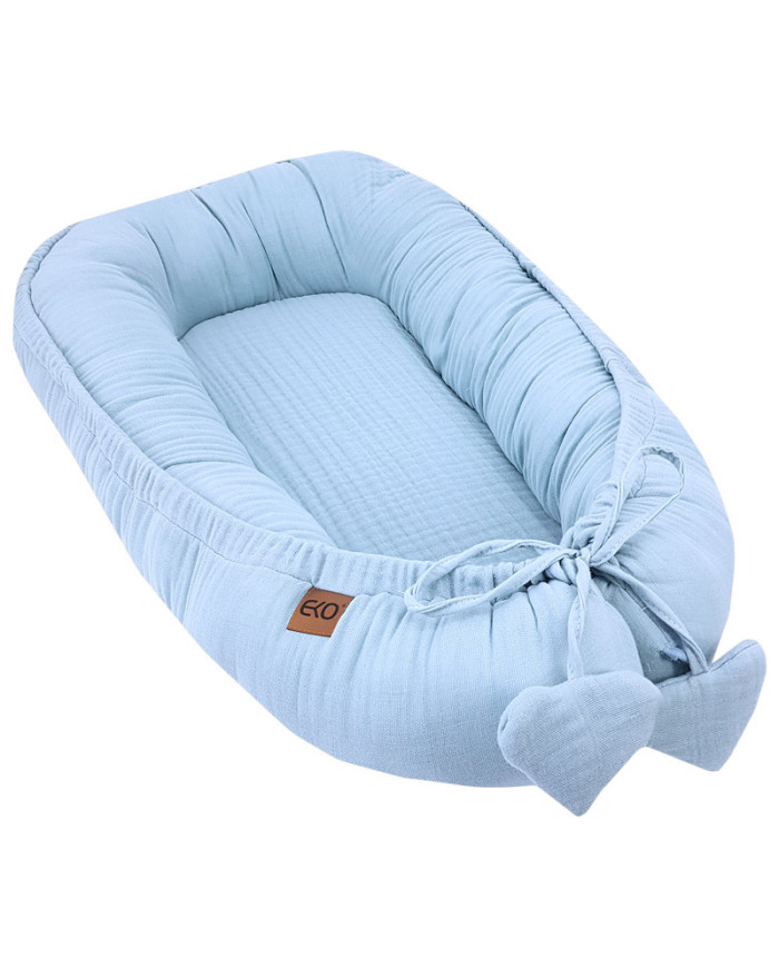 Gnijezdo za bebe od muslina BLUE