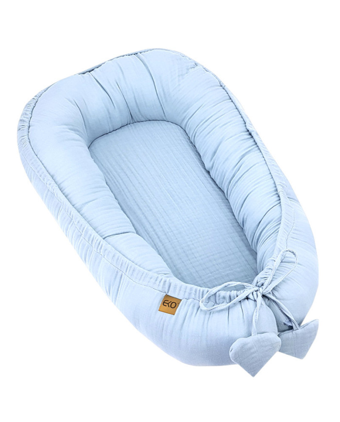 Gnijezdo za bebe od muslina BLUE