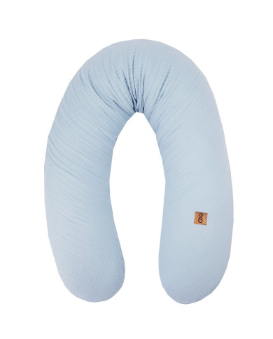 Coussin d'allaitement en mousseline BLUE Coussin d'allaitement en mousseline BLUE